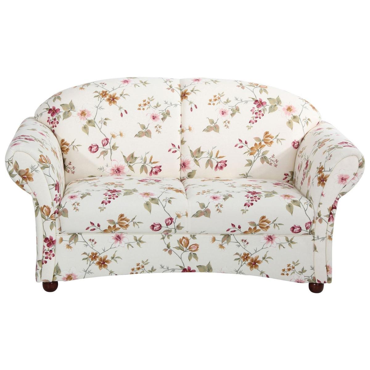 SOFA 2-Sitzer Kama Bezug Flachgewebe Buche nussbaum dunkel / weiß - Weiß, Kunststoff (151/85/81cm) - 58aufmkessel