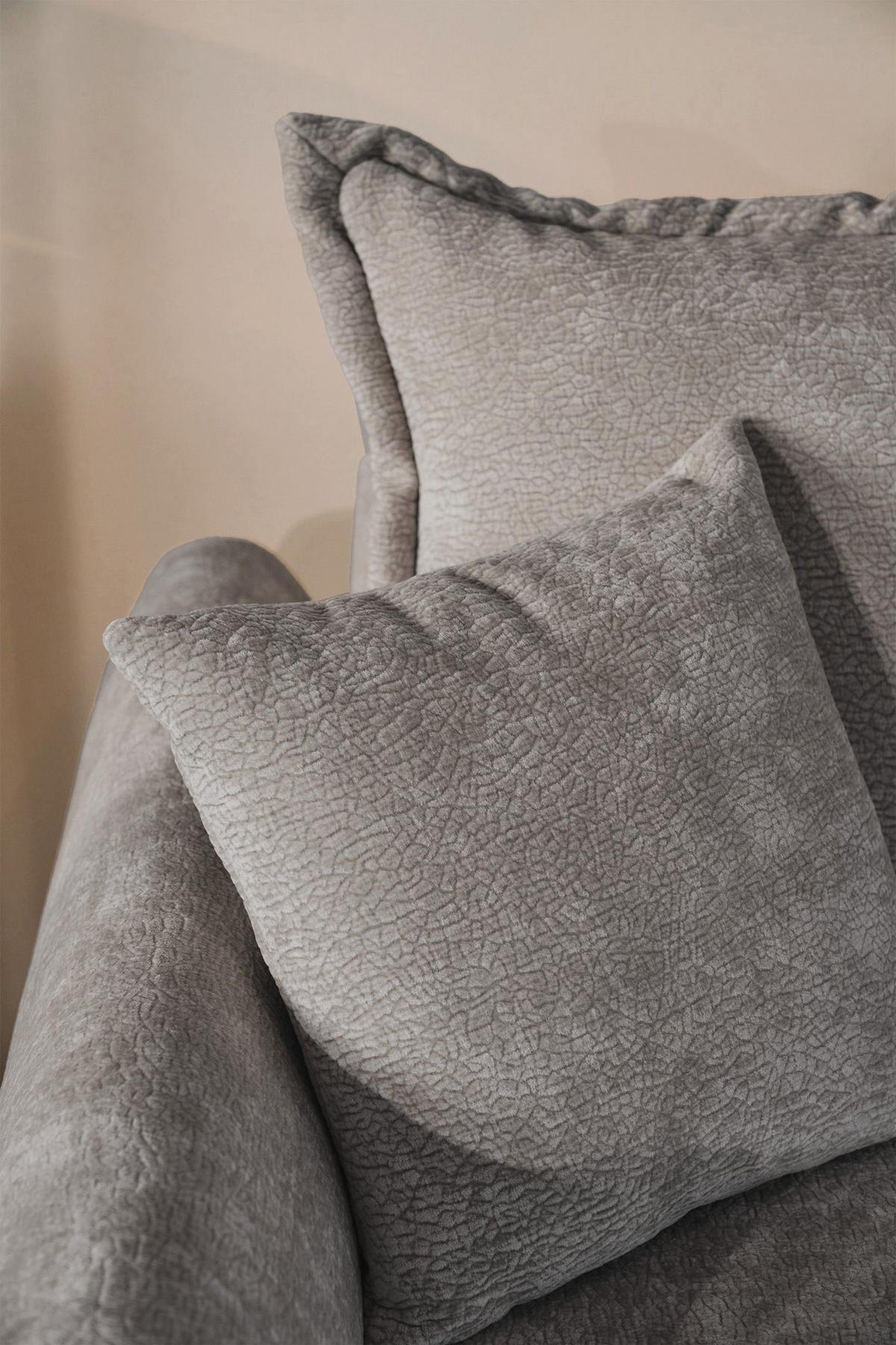 ECKSOFA Cushi Grau-Chenille - Schwarz/Grau, Kunststoff/Textil (252/183cm) - Selsey