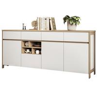SIDEBOARD weiß und Eiche, Kommode skandinavisch 193 x 85 cm mit Soft-Close-Funktion - Eichefarben/Weiß, Holzwerkstoff/Metall (193/85/39cm) - Furn.Design