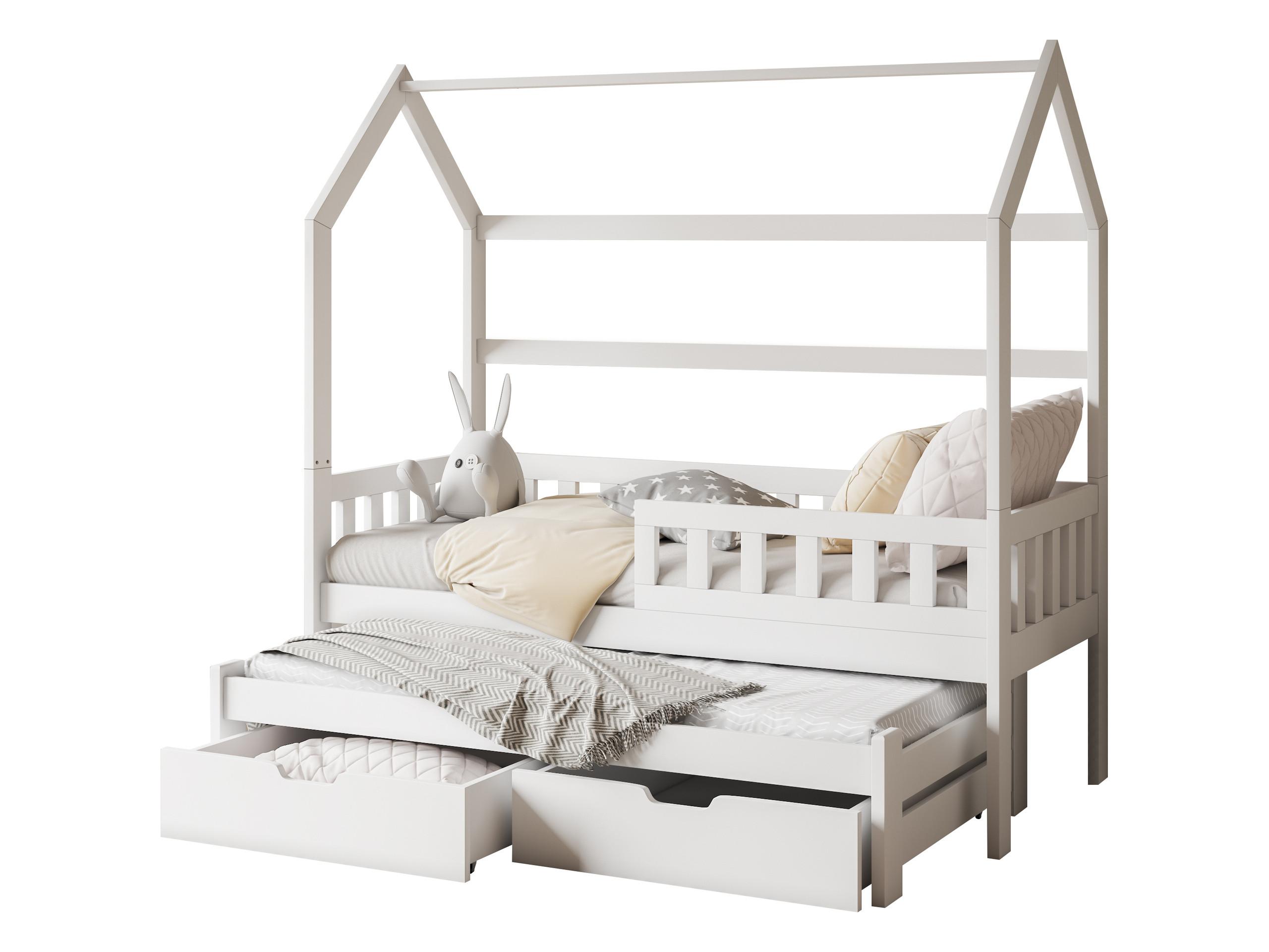 HAUSBETT Tymon II - Weiß, Holz (90/200cm) - MIRJAN24