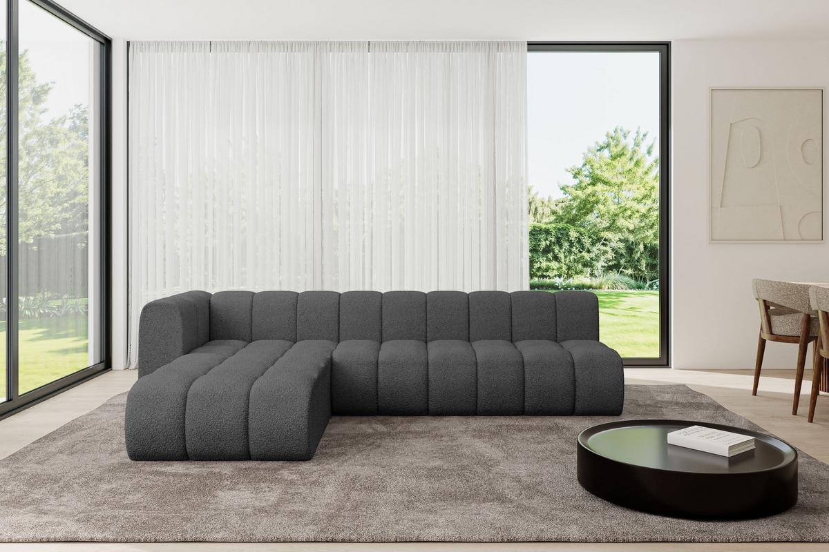 ECKSOFA modulares Sofa Darnel-L2 - 296x177x70 cm Grau - Grau, Holzwerkstoff/Textil (296/177cm) - ALTDECOR