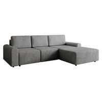 ECKSOFA Bella L, Seite: Rechts - Blaugrau/Schwarz, Holz/Kunststoff (258/168cm) - MIRJAN24