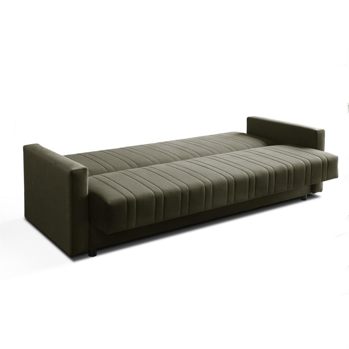 SCHLAFSOFA VERO MAX mit Schlaffunktion Castel 39 - Grün, Textil (191/88/90cm) - Lookway