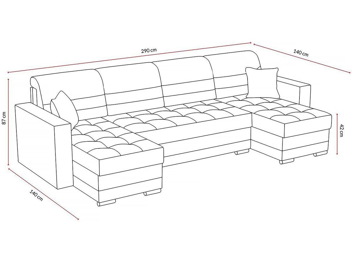 ECKSOFA antoine Dunkelgrau / Hellgrau. - Grau, Textil (140/290cm) - Habitat Garten