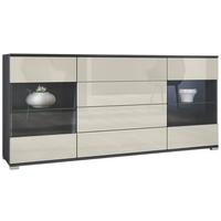SIDEBOARD Bari Creme Hochglanz - Creme, Holzwerkstoff (166.5/75.5/35cm) - Vladon