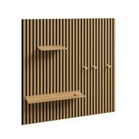 WANDPANEEL mit Regalen und Haken FHK40-N - Naturfarben, Holzwerkstoff (19/120/120cm) - SoBuy