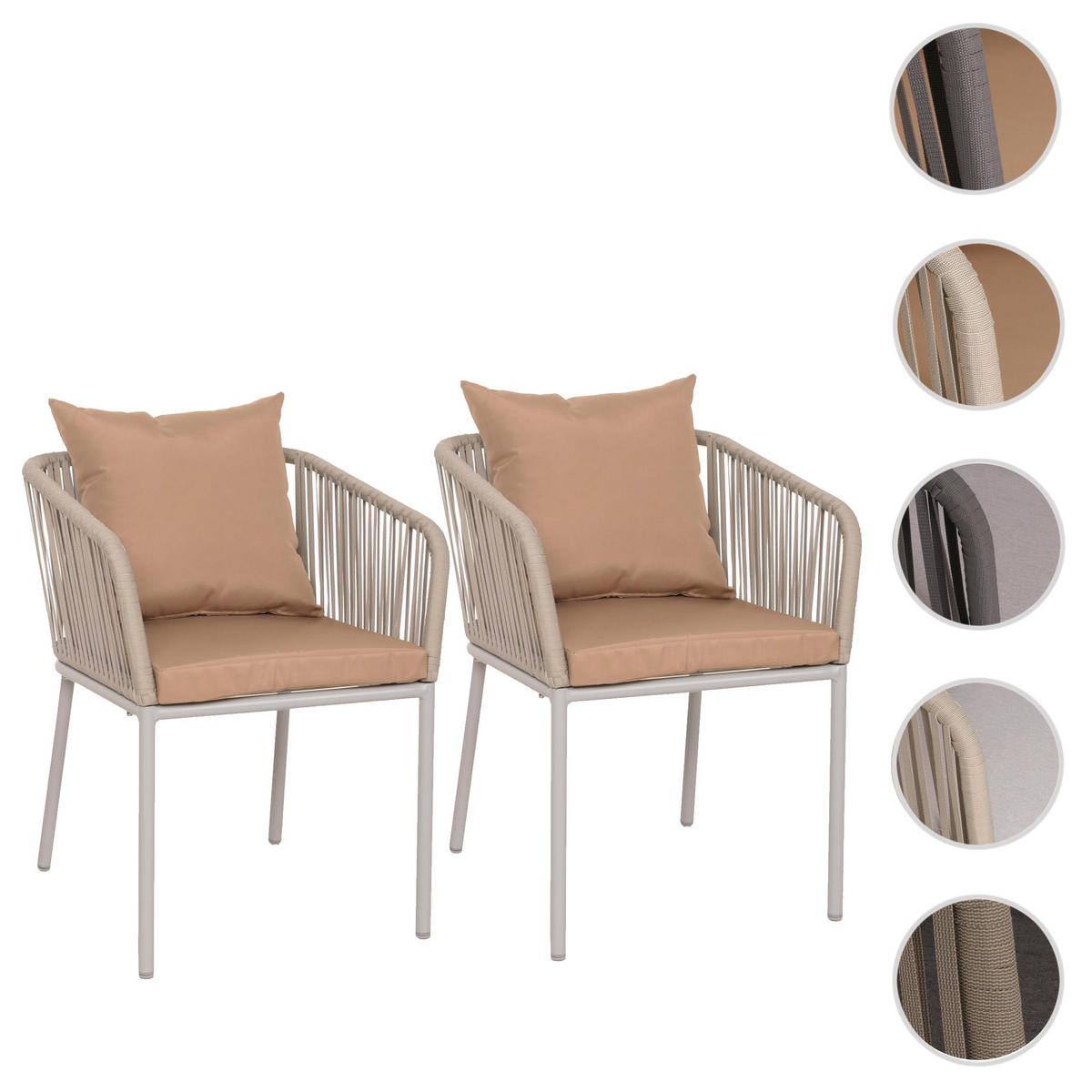 GARTENSTUHL Grau, Taupe - Taupe/Grau, Textil (55/75/55cm) - MCW