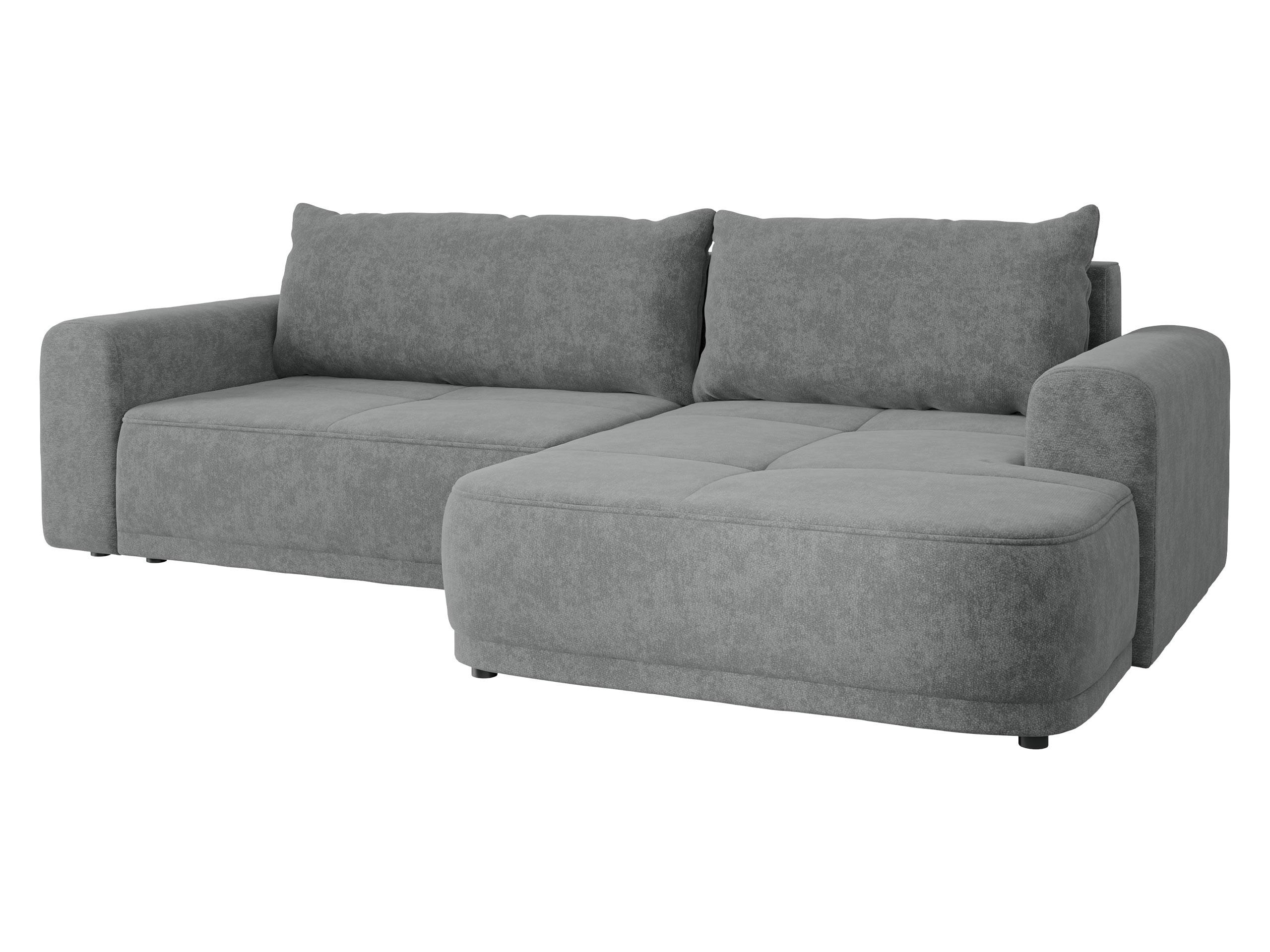 ECKSCHLAFSOFA Passo, Seite: Rechts - Schwarz/Grau, Holz/Kunststoff (265/166cm) - MIRJAN24