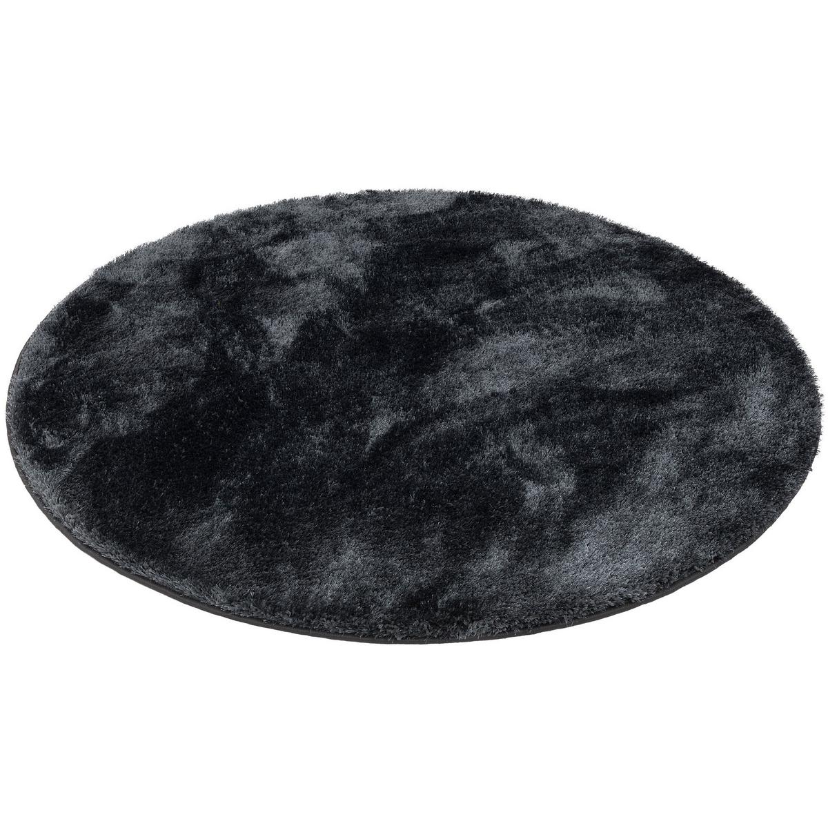 HOCHFLOR SHAGGY TEPPICH FEELING MIX RUND - Anthrazit, Textil (133/133cm) - Snapstyle