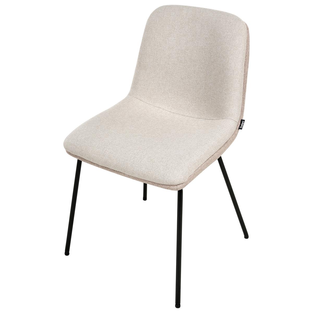 ESSZIMMERSTUHL 2er-Set Hellbeige Lorida - Beige, Textil (46/81/55cm) - Beliani