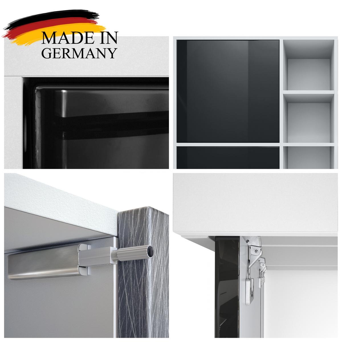 HIGHBOARD Cuba Türen in Avola-Anthrazit - Anthrazit, Holzwerkstoff (79/105.5/35.5cm) - Vladon