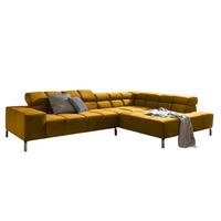 ECKSOFA NELSON Gelb Velvet - Currygelb/Gelb, Textil (321/216cm) - KAWOLA