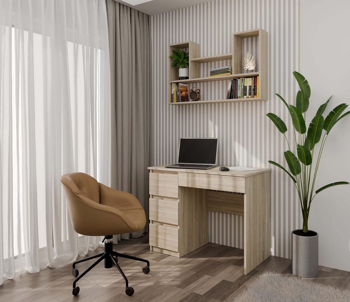 WANDREGAL Sonoma 100/60/16 - Sonoma Eiche, Holzwerkstoff (100/60/16cm) - RAUMHIRSCH FURNITURE