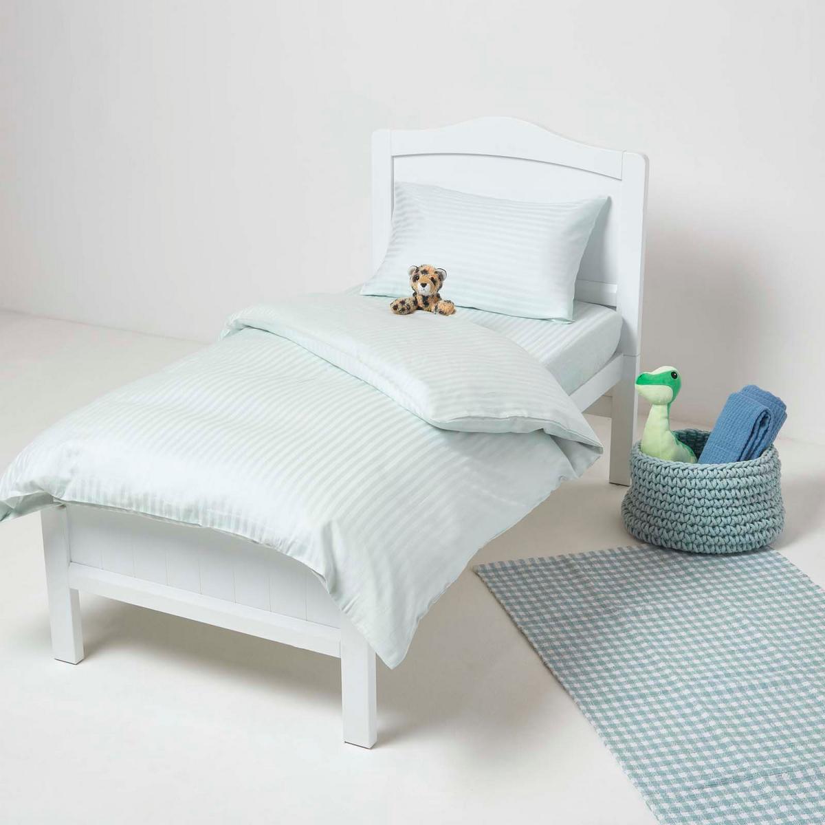 DAMAST-SPANNBETTLAKEN 2er-Set für Babybett, 70/140 cm - Blau, Textil (70/140cm) - Homescapes
