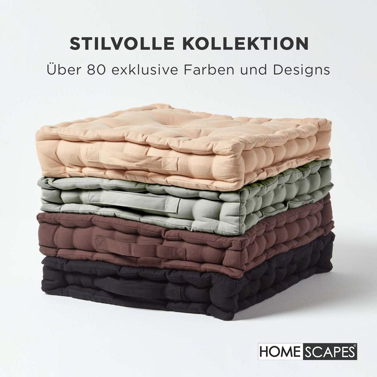 SITZKISSEN grau 40/40/8 cm – Bodenkissen unifarben - Grau, Textil (40/40/8cm) - Homescapes