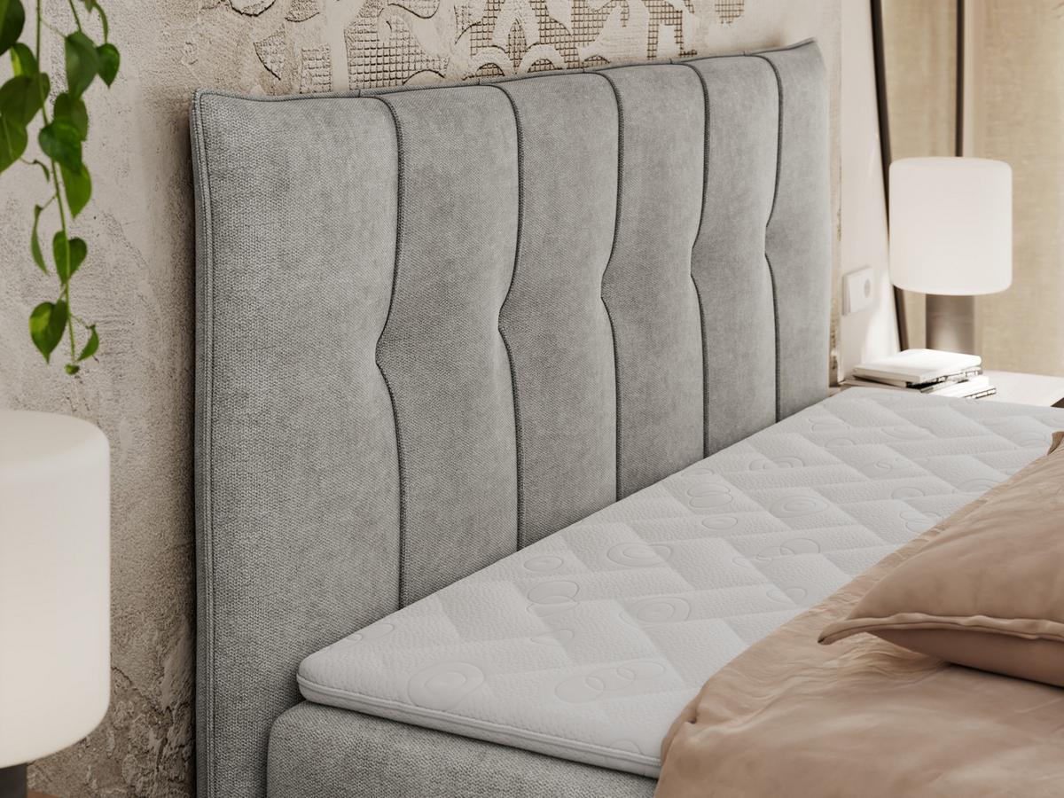 BOXBETT PREMIUM 10 140/200 Hellgrau Struktur - H4 - Hellgrau, Holz/Textil (140/200cm) - MKS