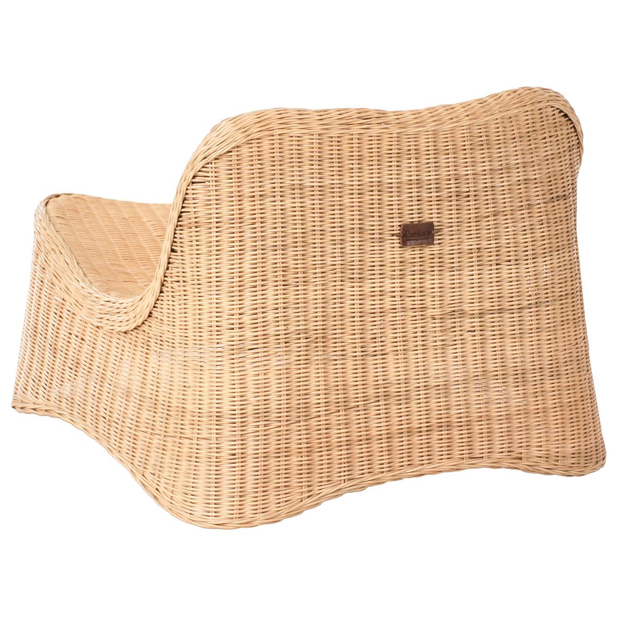 GARTENSESSEL Naturfarben Aigani - Beige/Naturfarben, Naturmaterialien (62/56/70cm) - Beliani