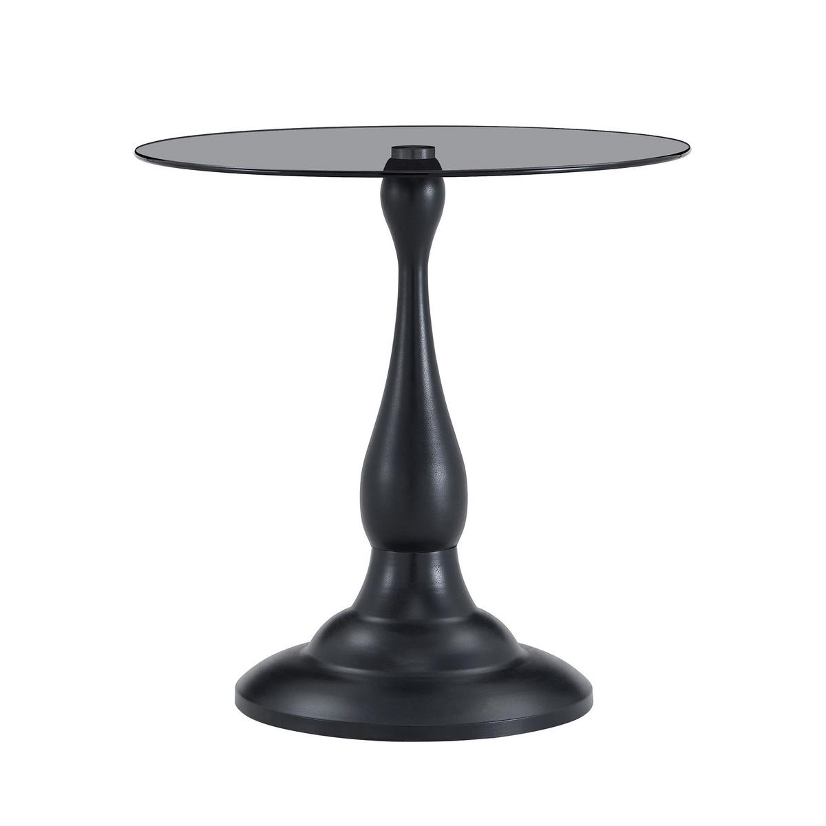 BEISTELLTISCH Rund Glas Modern Sofatisch Metallgestell Braun & Schwarz - Schwarz, Glas (50/50/51.5cm) - Urban Meuble