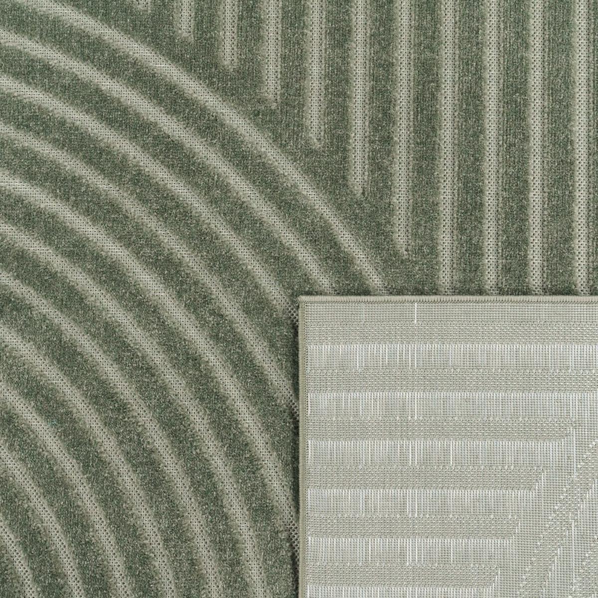 KURZFLORTEPPICH, mit Struktur, aus Polypropylen, Florhöhe 6 mm, Grün, 200 x 290 cm - Grün, Textil (290/200cm) - KADIMA DESIGN