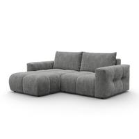 ECKSOFA VERONA 3-Sitzer links, Grau - Schwarz/Grau, Holz/Textil (224/173cm) - Courtois Laville
