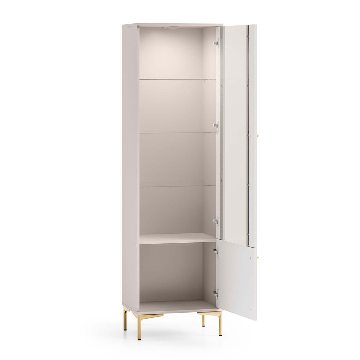 VITRINE Sélène Kaschmir - Beige, Holzwerkstoff (54/190/40cm) - Petits-meubles