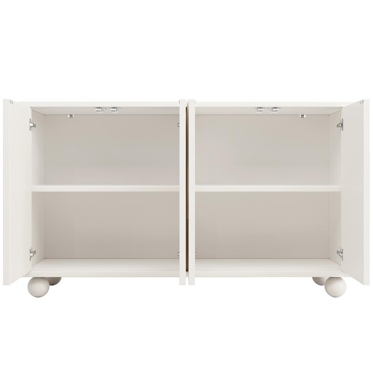 SIDEBOARD 120 cm Weiß mit 2 Türen & verstellbarem Regal im modernen Design - Weiß, Holzwerkstoff (120/71/35cm) - Urban Meuble