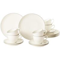 KAFFEESERVICE Savona Grey Line creme 18-tlg. - Creme, Keramik (24/18.1/43cm) - Seltmann Weiden