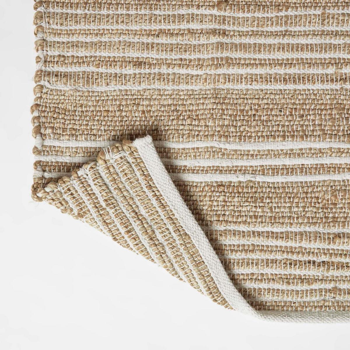 JUTETEPPICH Arlyn gestreift 45/70 cm - Naturfarben, Naturmaterialen (45/70cm) - Homescapes