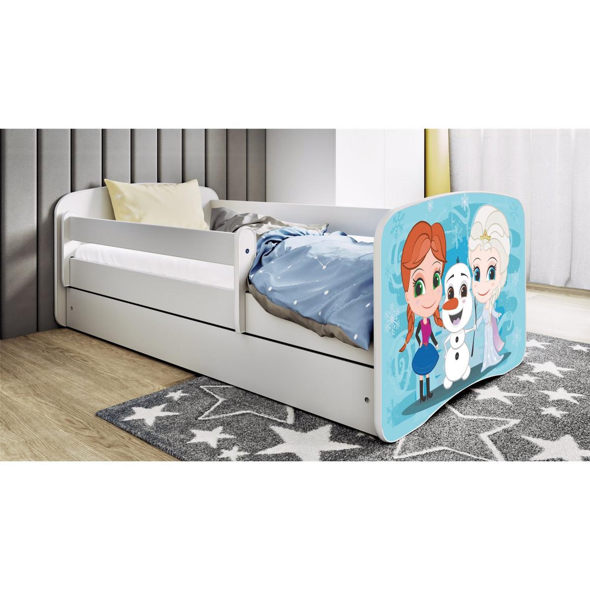 KINDERBETT mit Schublade Winterschwestern und Matratze 160/80 - Weiß, Holzwerkstoff (80/160cm) - RAUMHIRSCH FURNITURE