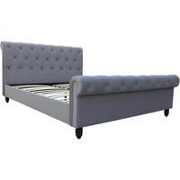 BETT godefroy Grau - Grau, Textil (190/140cm) - Habitat Garten