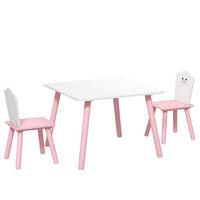 KINDERTISCH-UND-STUHL-SET MDF-Kiefernholz Rosa - Rosa, Holz/Holzwerkstoff (60/44/60cm) - AIYAPLAY