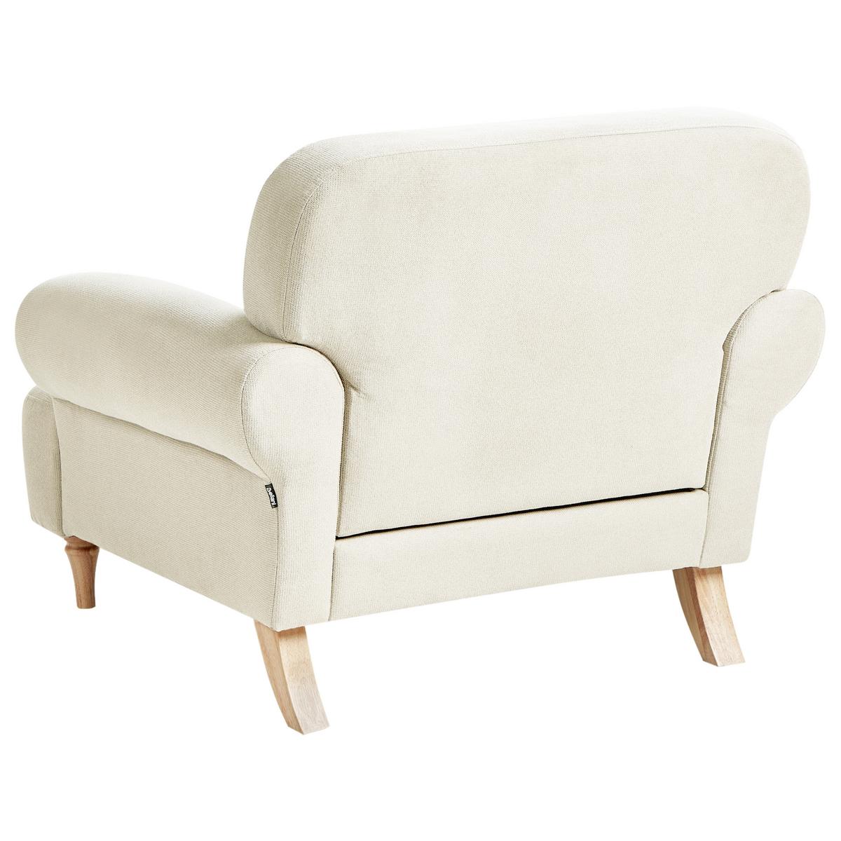 SESSEL Hellbeige Kiberg - Beige/Braun, Textil (103/83/98cm) - Beliani