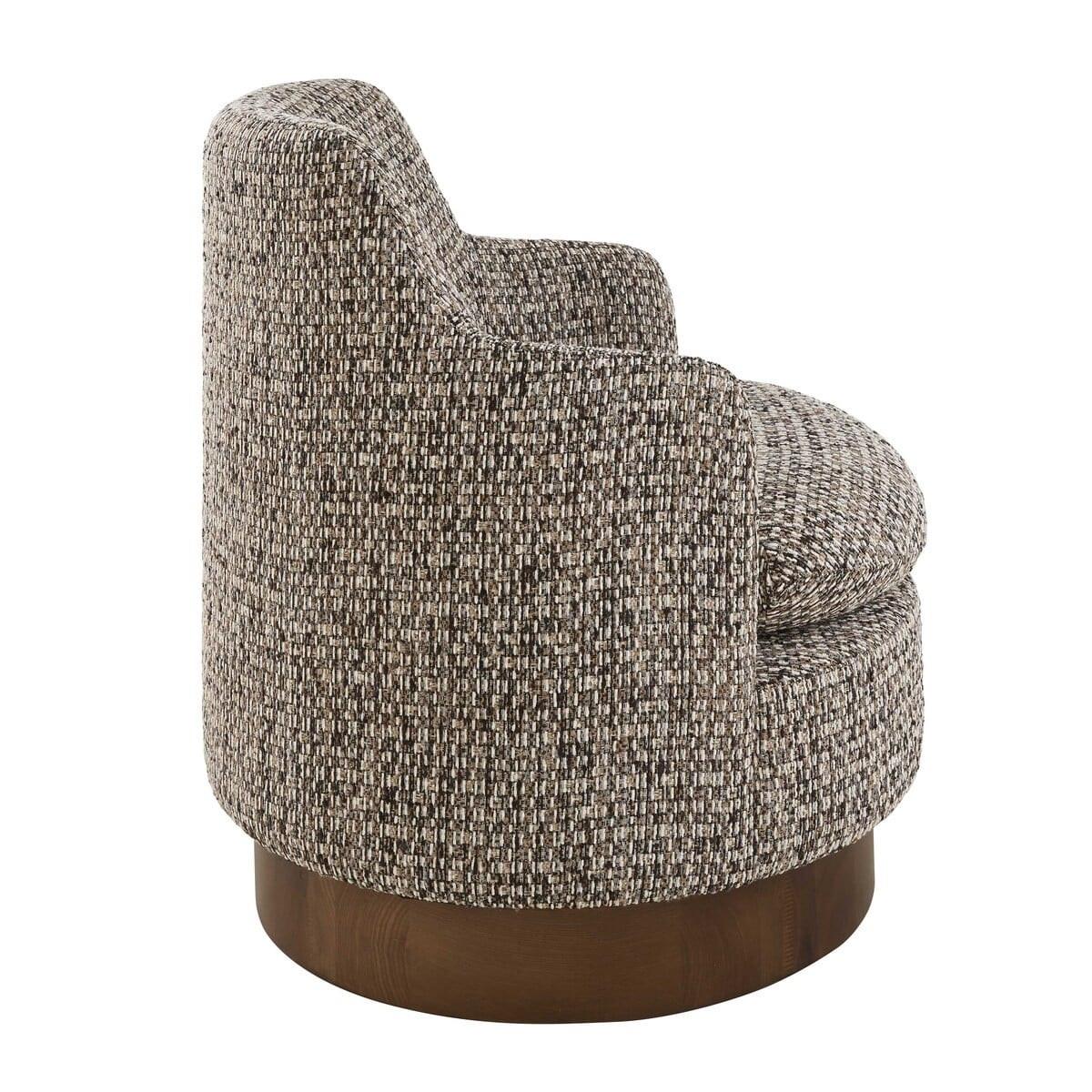 TWEED-DREHSESSEL brauner 75/75/75 cm - Braun, Textil (75/75/77cm) - Signature
