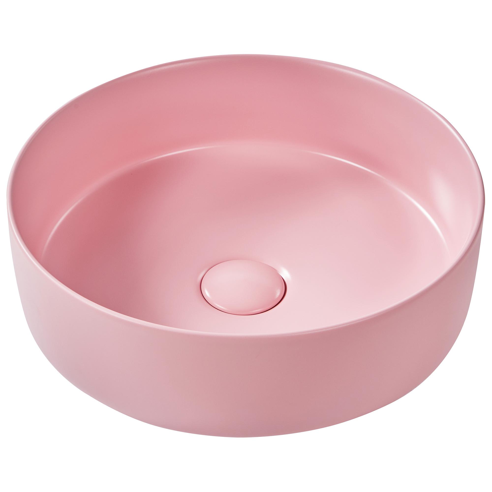 AUFSATZWASCHBECKEN 37 cm Gudar - Pink, Keramik (37/12/37cm) - Beliani