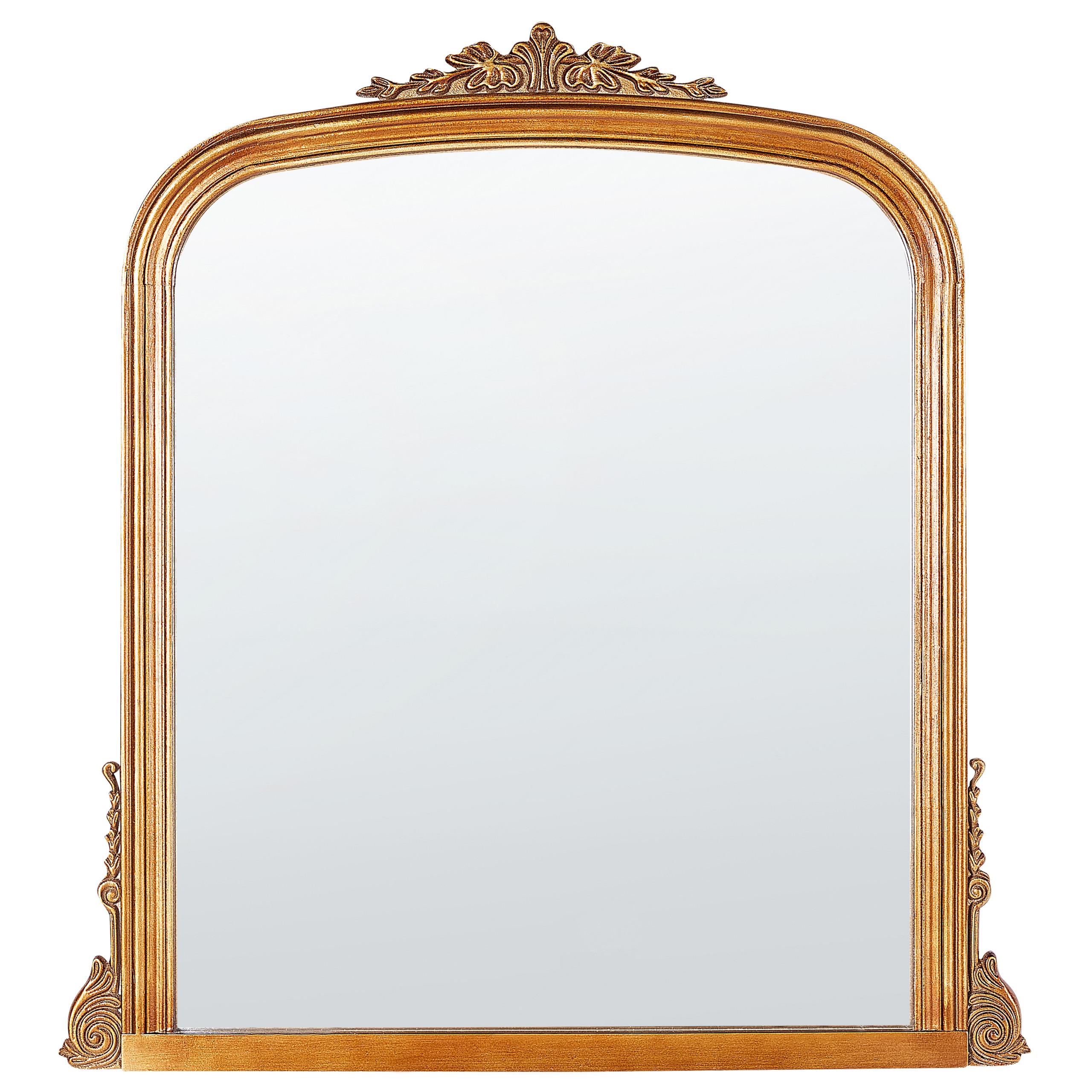 WANDSPIEGEL Gold Metall 75/78 cm Sussey - Goldfarben, Metall (75/78/3cm) - Beliani