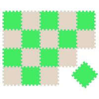 SPIELMATTE ab Null - 180/90/1 cm Puzzlematte Beige - Beige/Grün, Kunststoff (30/30cm) - Littletom