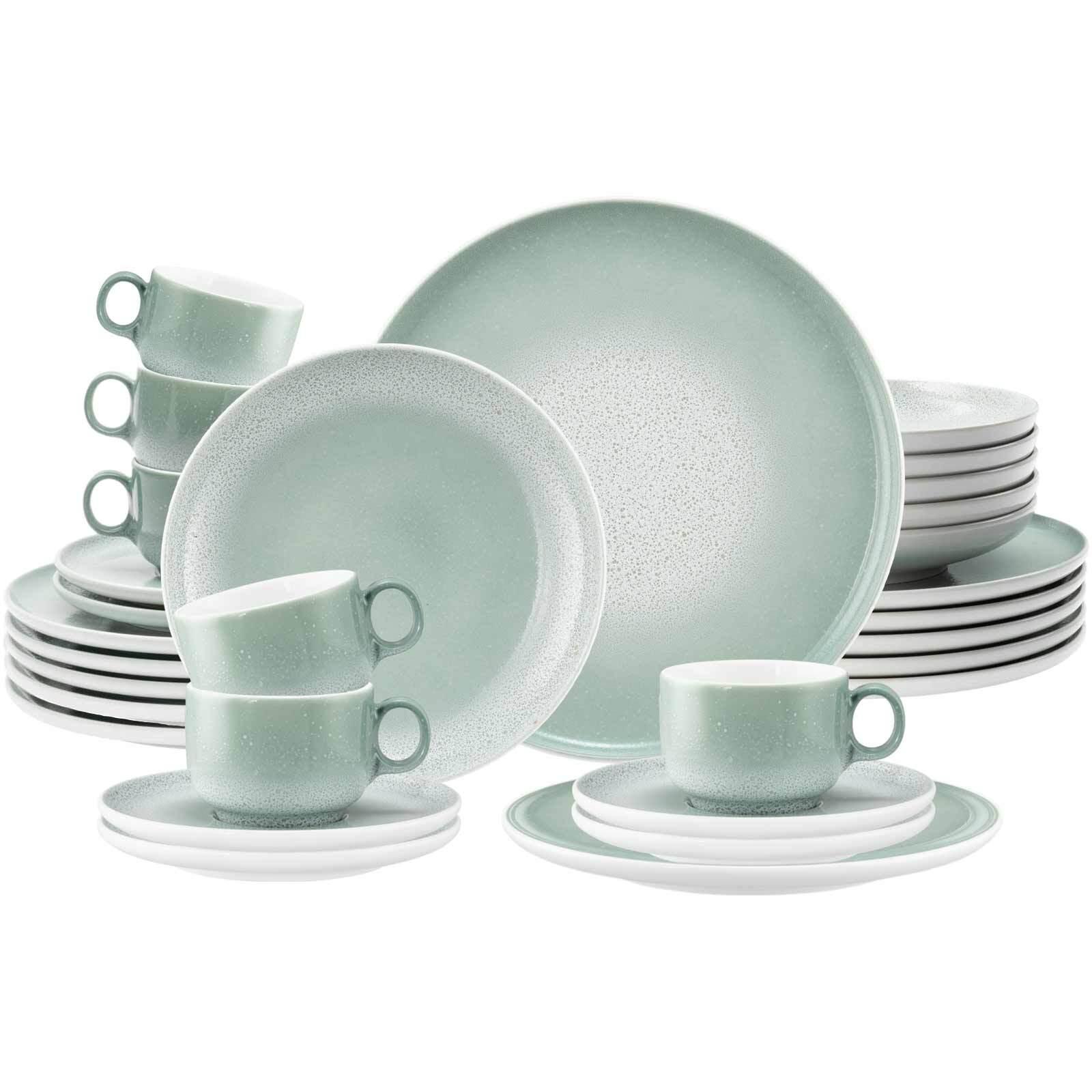 KOMBISERVICE Sento Home Aura mint 30-tlg. - Mintgrün, Keramik (2/2/2cm) - Seltmann Weiden