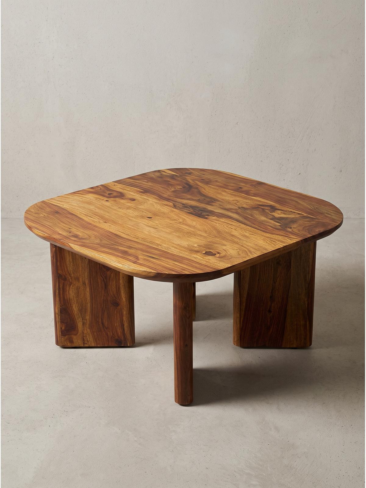 COUCHTISCH CAZORLA, Dunkles Massivholz, 60 x 60 x 32,5 cm - Braun, Holz (60/60/32.5cm) - KADIMA DESIGN