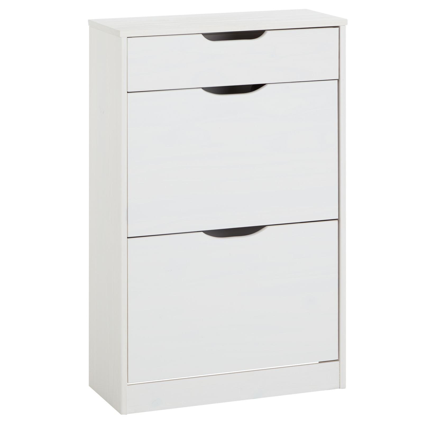 SCHUHSCHRANK BASIL weiß - Weiß, Holz (58/93/25cm) - IDIMEX