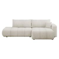 ECKSOFA Furyn O Boucle, Seite: Rechts - Schwarz/Naturfarben, Holzwerkstoff/Kunststoff (262/145cm) - MIRJAN24