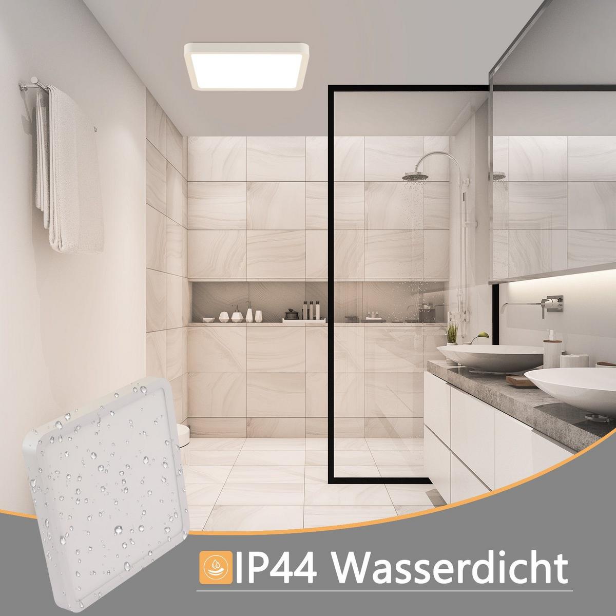 LED-DECKENLEUCHTE Energie 23/23/2 cm - Weiß, Kunststoff (23/23/2cm) - Nettlife