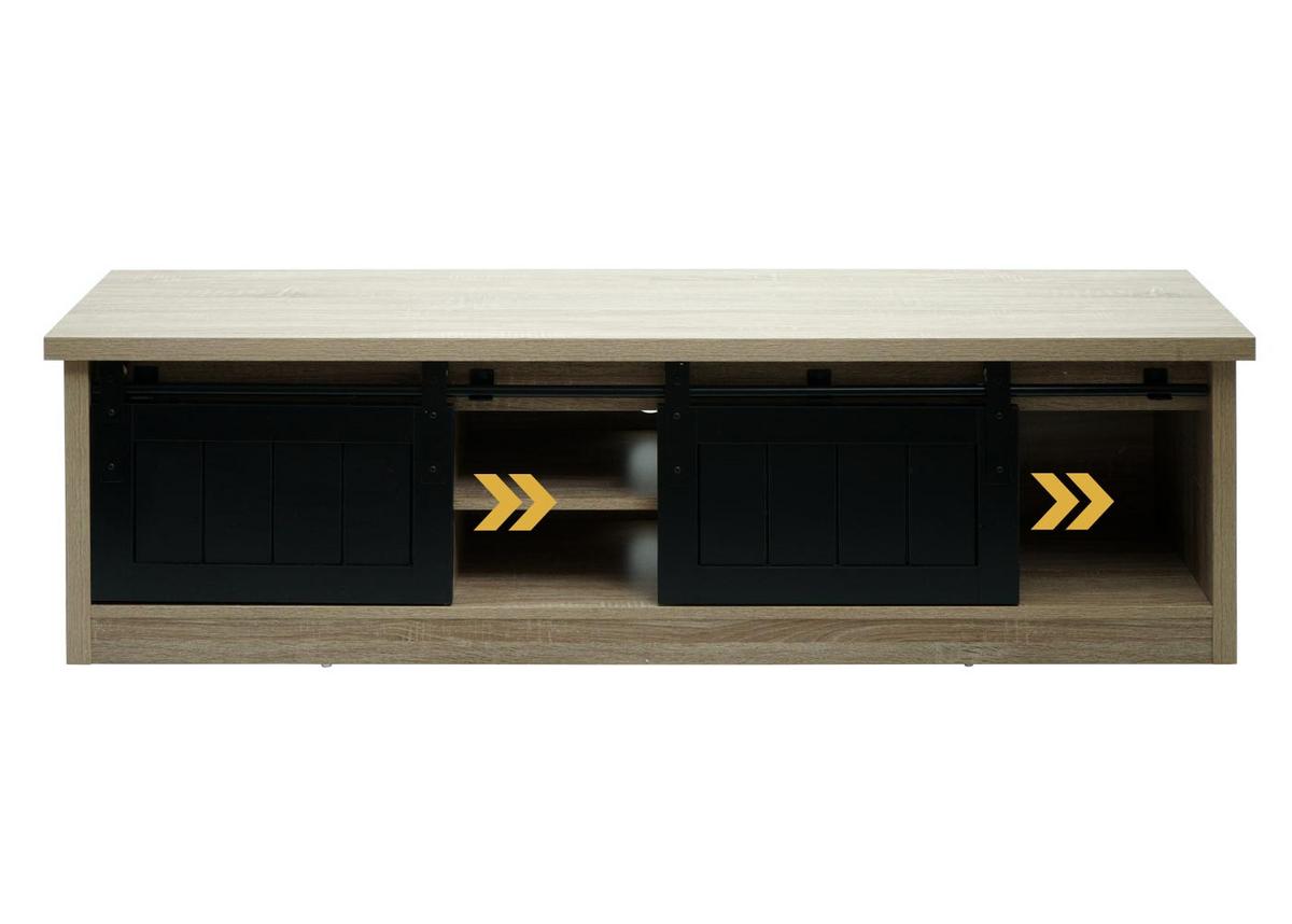 TV-RACK Buche Dekor - Buchefarben, Holz (150/43/40cm) - MCW