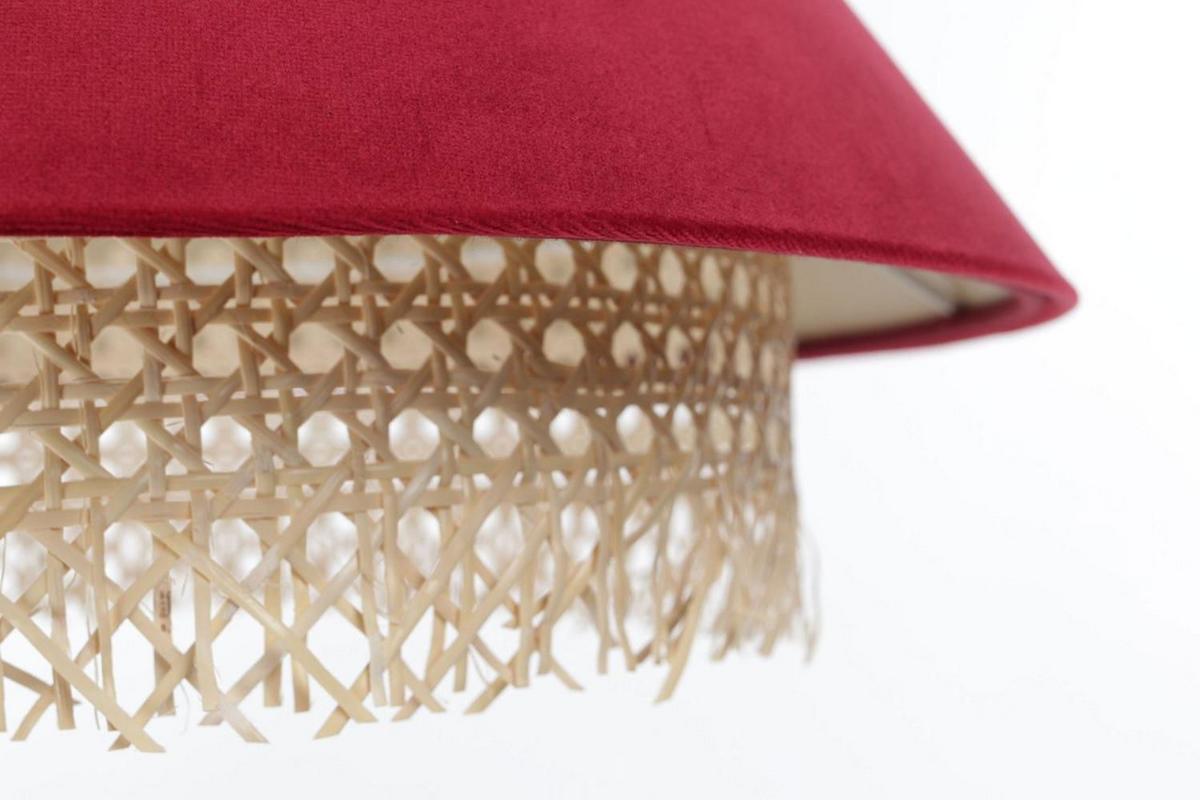 HÄNGELEUCHTE Rot 40/19 cm - Rot, Naturmaterialien (40/1.3/19cm) - ONZENO