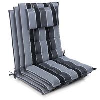 HOCHLEHNER Sun-HL 119x50x8cm Anthrazit-Gestreift (3tlg) - Dunkelgrau, Textil (50/120cm) - Beautissu 