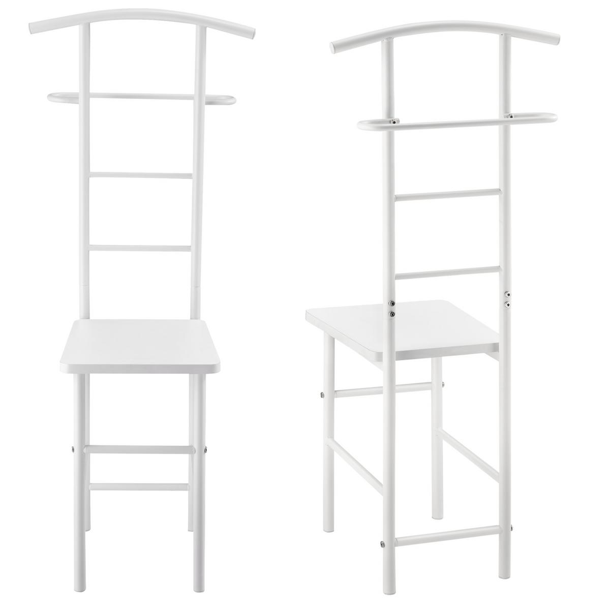 HERRENDIENER Anaheim - Weiß, Metall (45/107/45cm) - [en.casa]