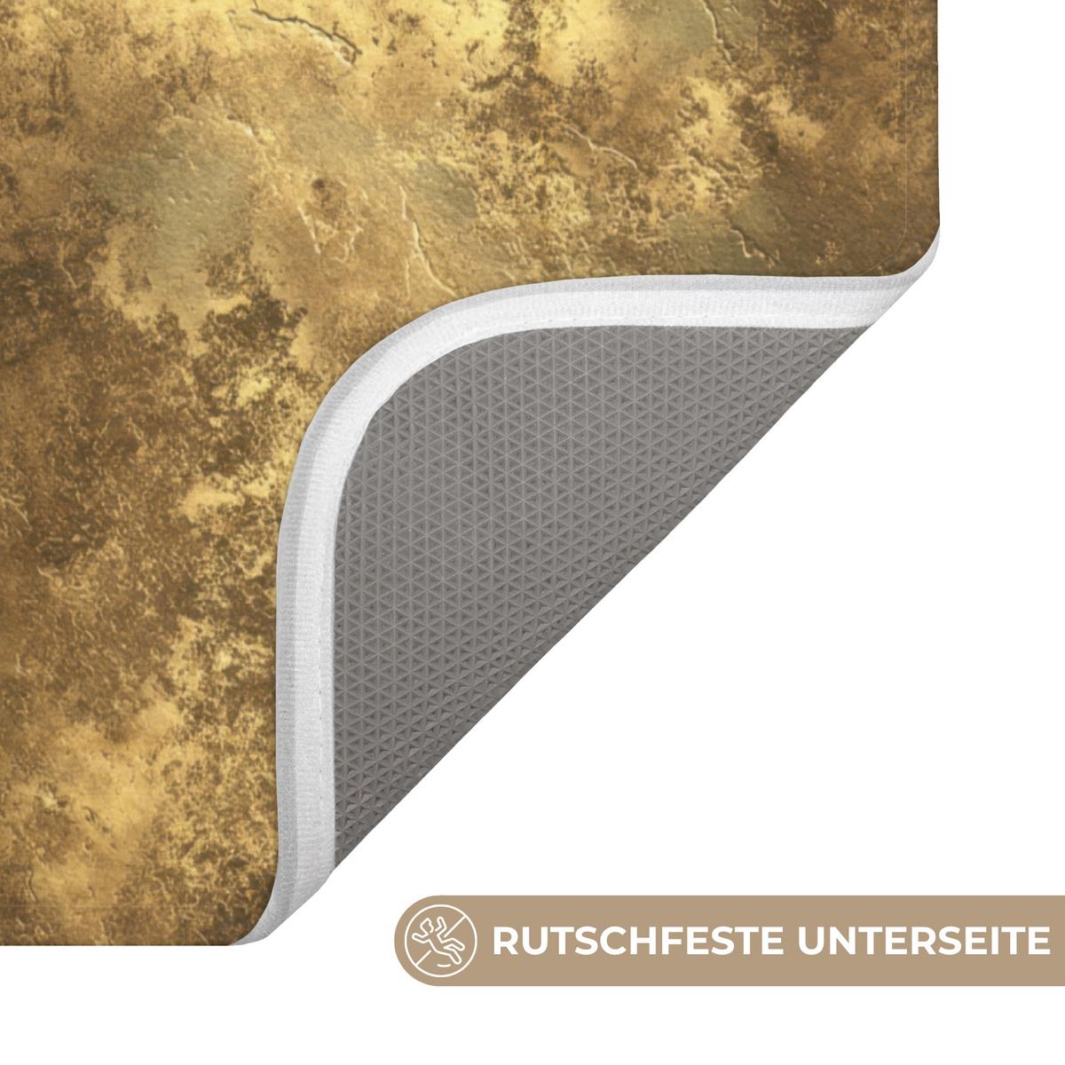 WC-VORLEGER Antik - Metallic-Look - Gold WC Teppich 50x80 cm - Goldfarben, Textil (50/1cm) - OnlyWow