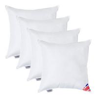 FÜLLKISSEN 4er-Set – 55/55 cm, Super-Mikrofaser - Weiß, Textil (55/55cm) - Homescapes