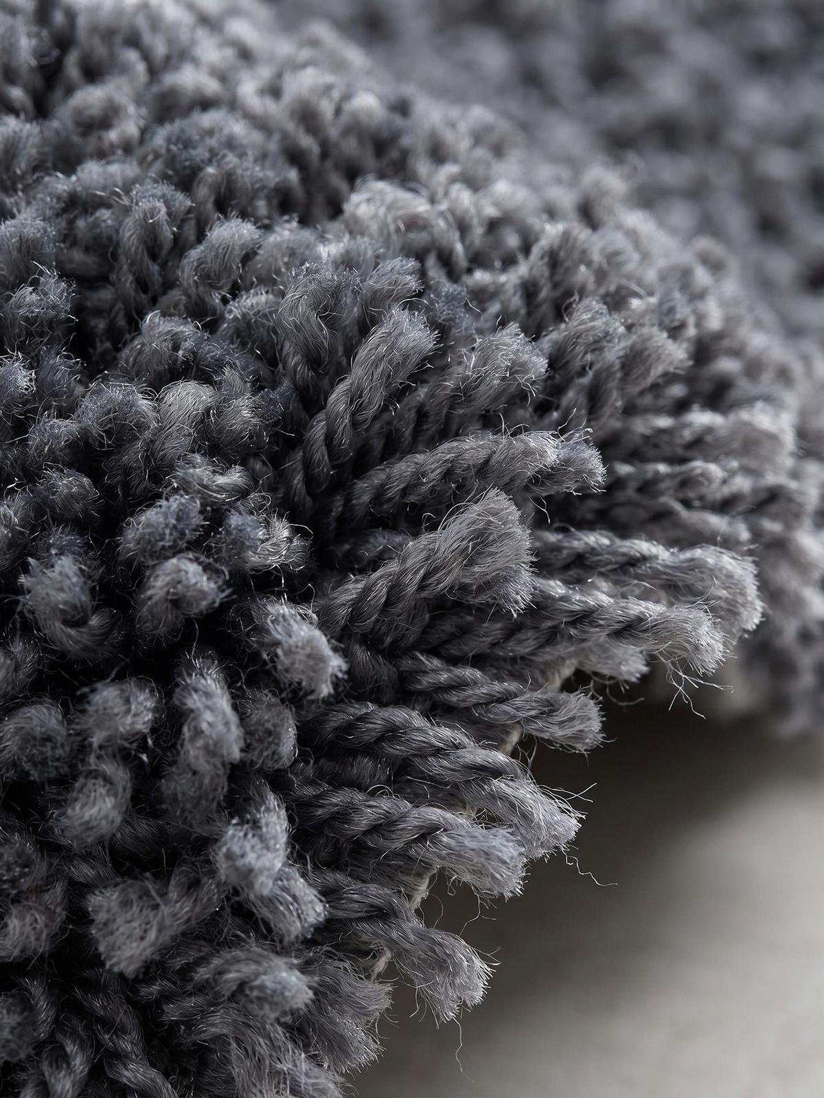 HOCHFLORTEPPICH RHEIN, einfarbig, aus Polypropylen, Grau, Ø 160 cm - Grau, Textil (160/160cm) - KADIMA DESIGN