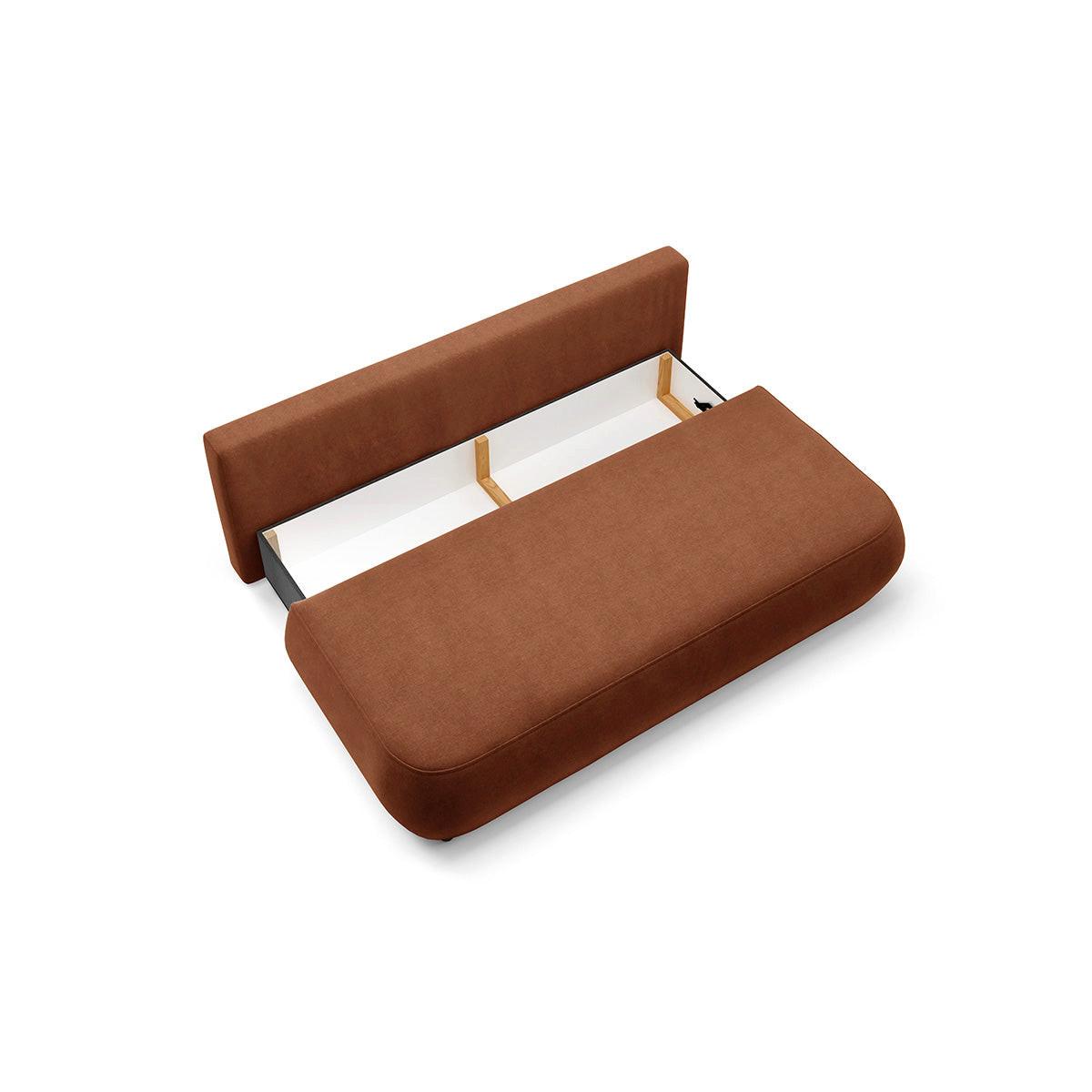 SOFA Antonio 3 Sitzplätze Terracotta - Terracotta, Holz (210/82/106cm) - Petits-meubles