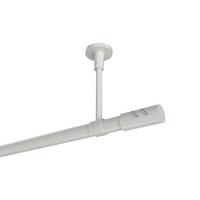 GARDINENSTANGE Sonette Zoena 400 cm (geteilt in 2 x 200 cm), 1-läufig, 20 mm Ø Weiß - Weiß, Metall (400cm) - INTERDECO